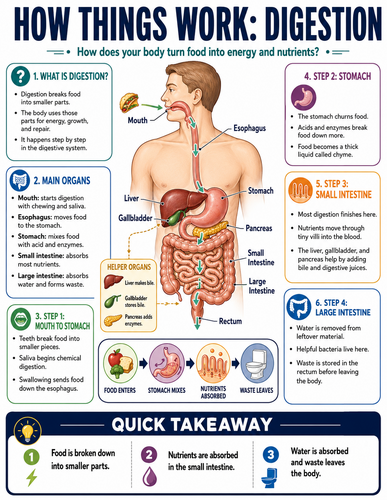 Digestion I How Things Work I Infographic