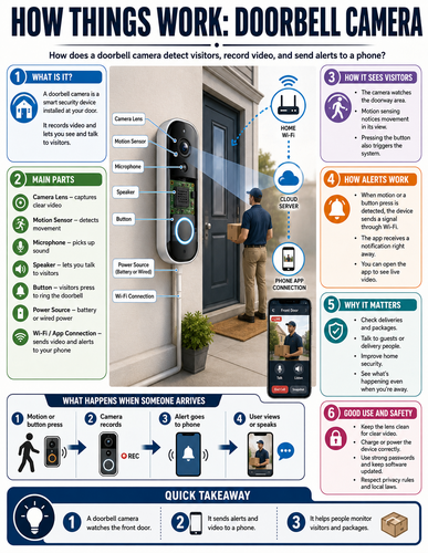 Doorbell Camera I How Things Work I Infographic