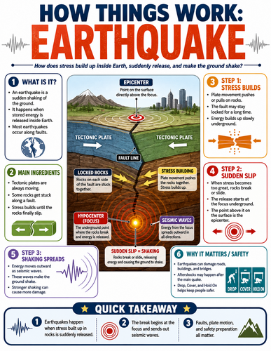Earthquake I How Things Work I Infographic