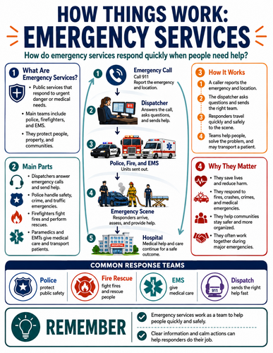 Emergency Services I How Things Work I Infographic