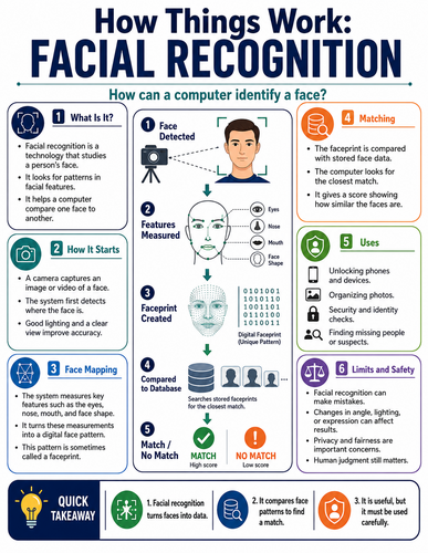 Facial Recognition I How Things Work I Infographic