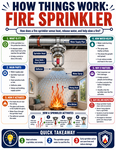 Fire Sprinkler I How Things Work I Infographic