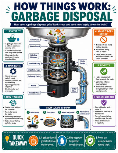 Garbage Disposal I How Things Work I Infographic
