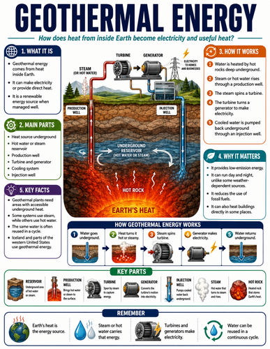 Geothermal Energy I How Things Work I Infographic