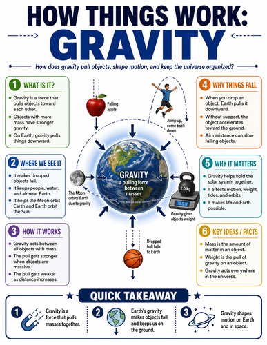 Gravity I How Things Work I Infographic