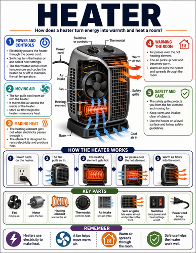 Heater I How Things Work I Infographic