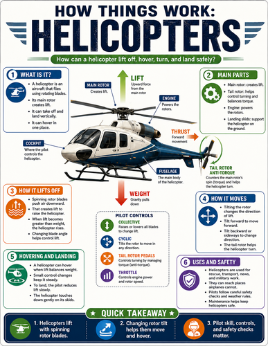 Helicopters I How Things Work I Infographic