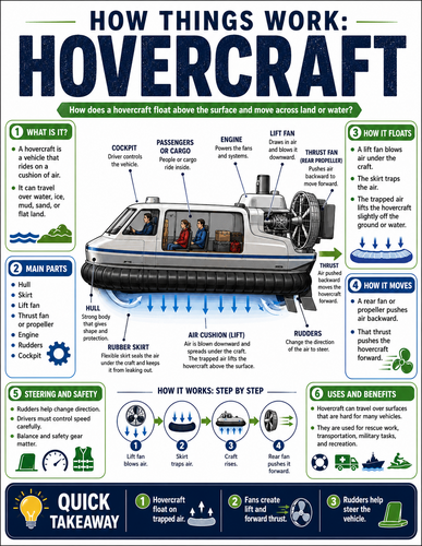 Hovercraft I How Things Work I Infographic