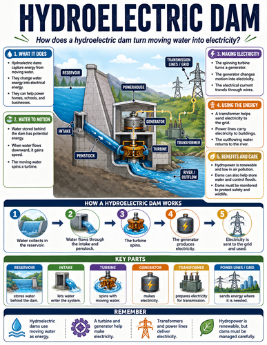 Hydroelectric Dam I How Things Work I Infographic