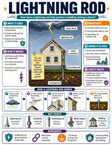 Lightning Rod I How Things Work I Infographic