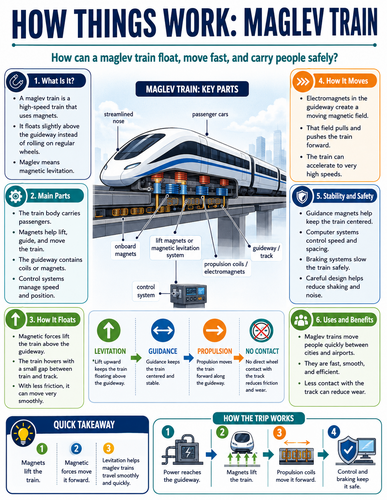 Maglev Train I How Things Work I Infographic