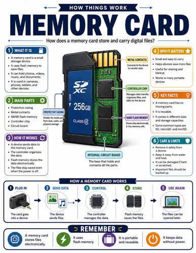 Memory Card I How Things Work I Infographic