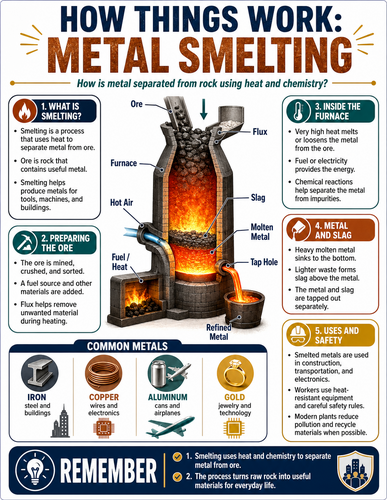 Metal Smelting I How Things Work I Infographic