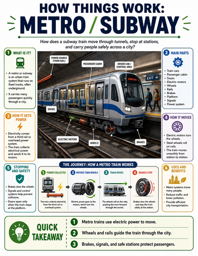 Metro - Subway I How Things Work I Infographic