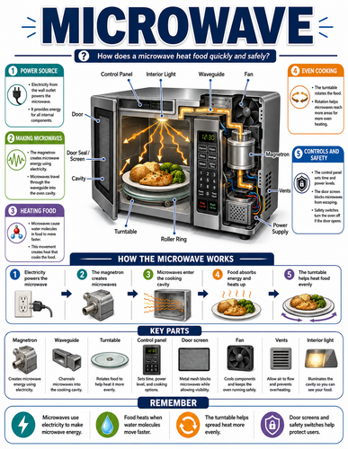 Microwave I How Things Work I Infographic