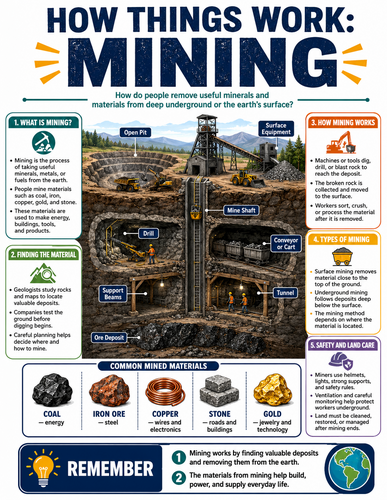 Mining I How Things Work I Infographic