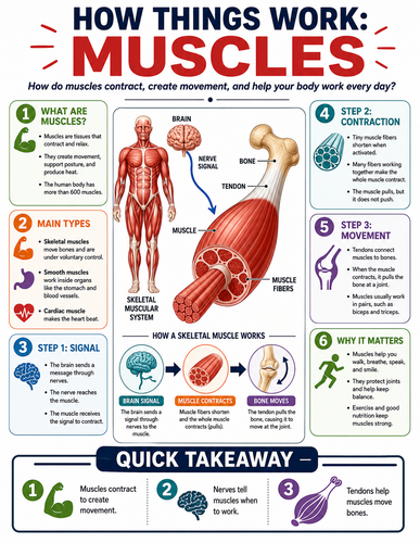 Muscles I How Things Work I Infographic