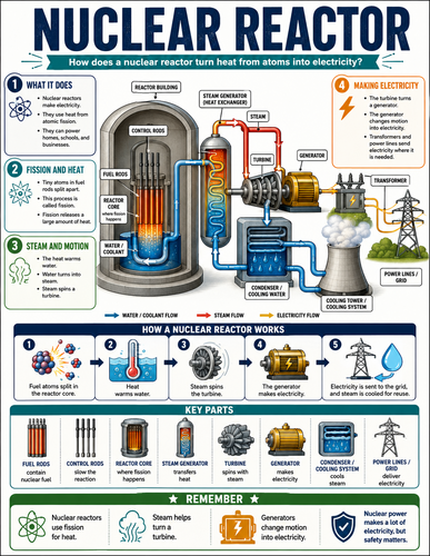 Nuclear Reactor I How Things Work I Infographic