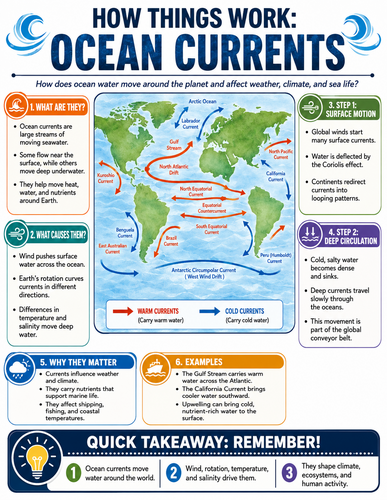 Ocean Currents I How Things Work I Infographic