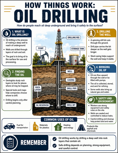 Oil Drilling I How Things Work I Infographic