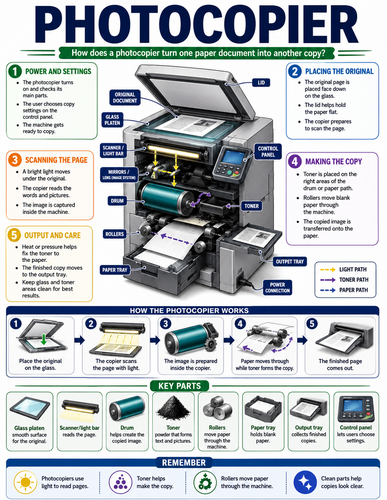 Photocopier I How Things Work I Infographic