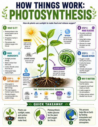 Photosynthesis I How Things Work I Infographic