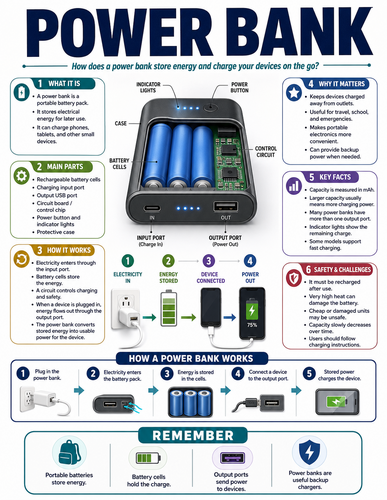 Power Bank I How Things Work I Infographic