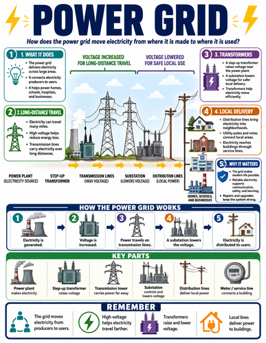 Power Grid I How Things Work I Infographic