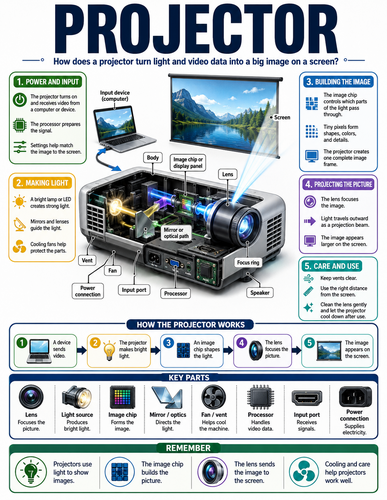 Projector I How Things Work I Infographic