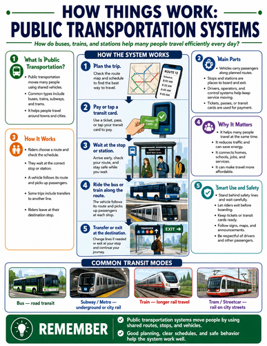 Public Transportation Systems I How Things Work I Infographic