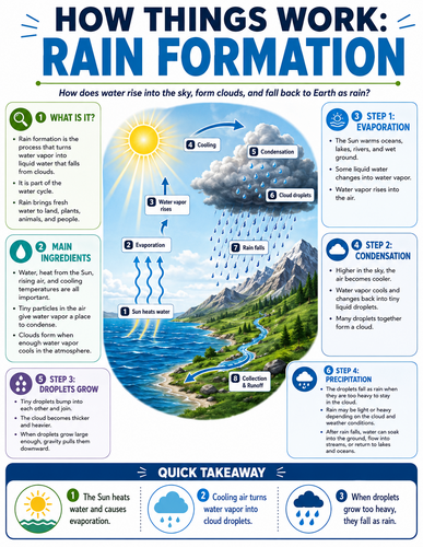 Rain Formation I How Things Work I Infographic