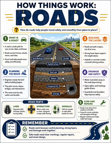 Roads I How Things Work I Infographic