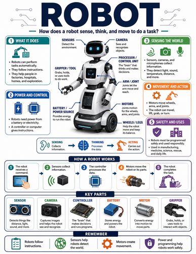 Robot I How Things Work I Infographic