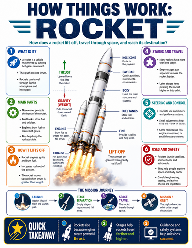 Rocket I How Things Work I Infographic