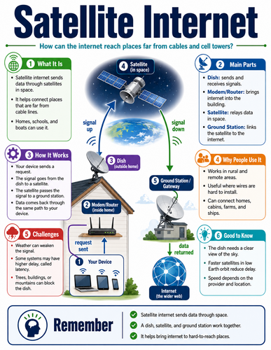 Satellite Internet I How Things Work I Infographic