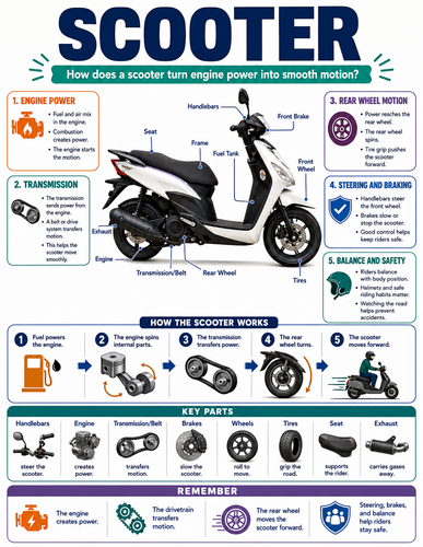 Scooter I How Things Work I Infographic