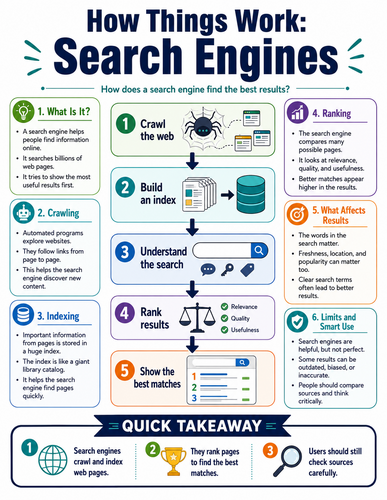 Search Engines I How Things Work I Infographic