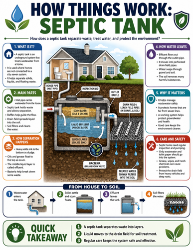 Septic Tank I How Things Work I Infographic