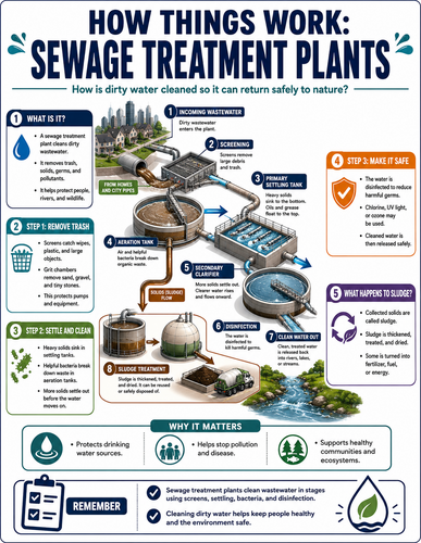 Sewage Treatment Plants I How Things Work I Infographic