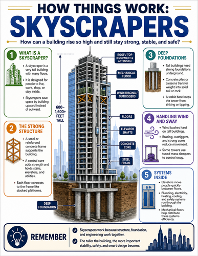 Skyscrapers I How Things Work I Infographic