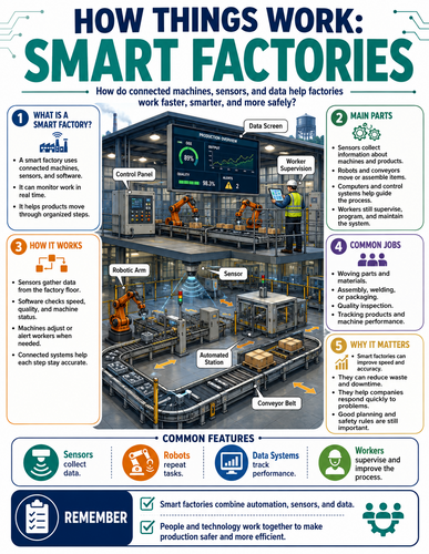 Smart Factories I How Things Work I Infographic