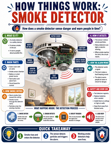 Smoke Detector I How Things Work I Infographic
