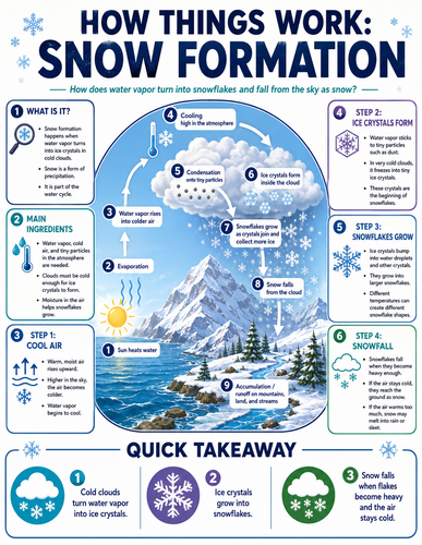Snow Formation I How Things Work I Infographic