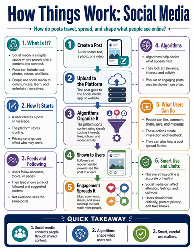 Social Media I How Things Work I Infographic