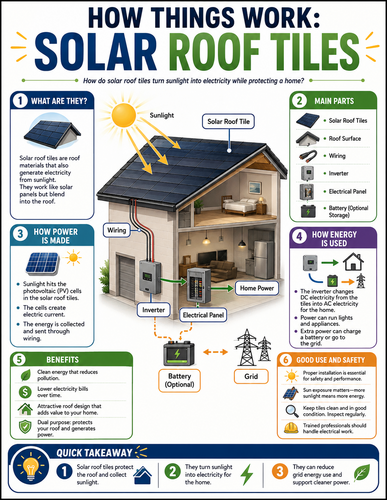 Solar Roof Tiles I How Things Work I Infographic
