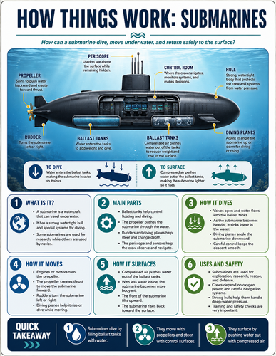 Submarines I How Things Work I Infographic