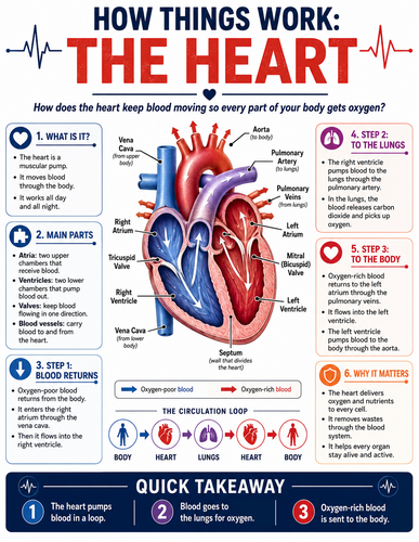 The Heart I How Things Work I Infographic