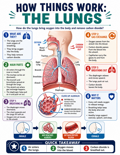 The Lungs I How Things Work I Infographic