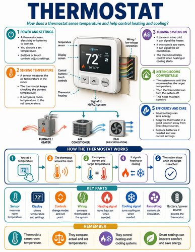 Thermostat I How Things Work I Infographic