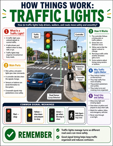 Traffic Lights I How Things Work I Infographic